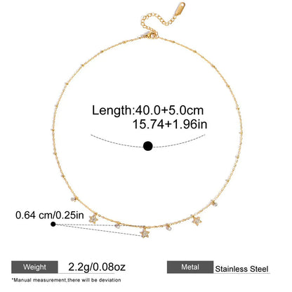 Delicate Charm Station Necklaces — dimensions and size reference 09