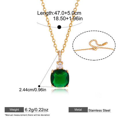 Gold-Tone Zircon Pendant Necklace — dimensions and size reference 09