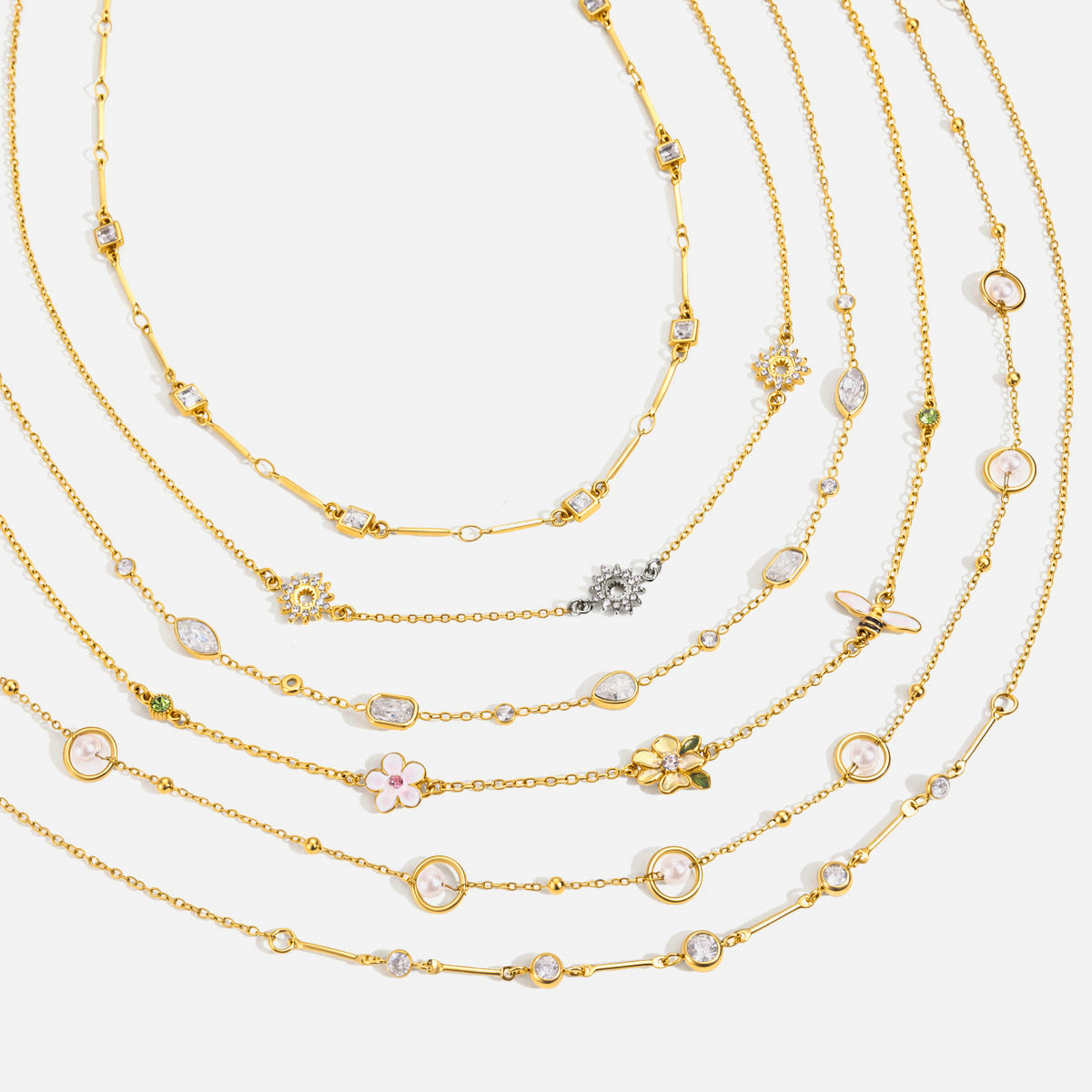 Delicate Charm Layered Necklaces — product view 01