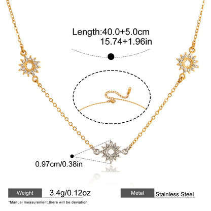 Delicate Charm Layered Necklaces — dimensions and size reference 08