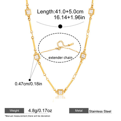 Delicate Charm Layered Necklaces — dimensions and size reference 09