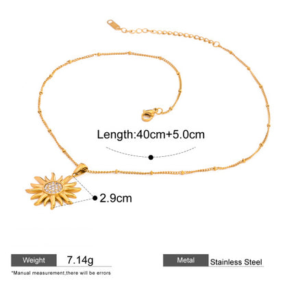 Sunburst Pendant Necklaces — dimensions and size reference 08