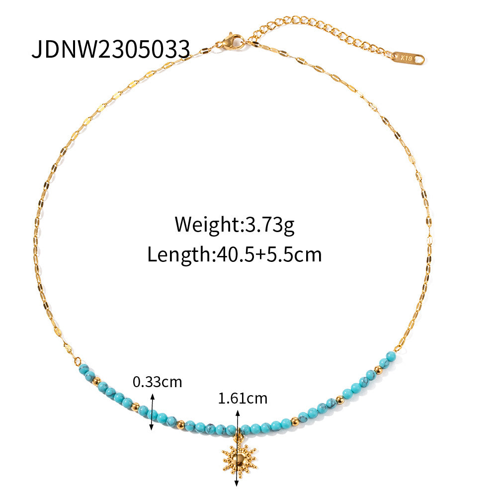 Sunburst Pendant Necklaces — dimensions and size reference 10