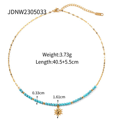 Sunburst Pendant Necklaces — dimensions and size reference 10