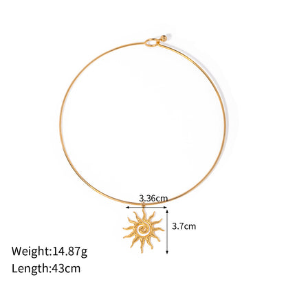 Sunburst Pendant Necklaces — dimensions and size reference 11
