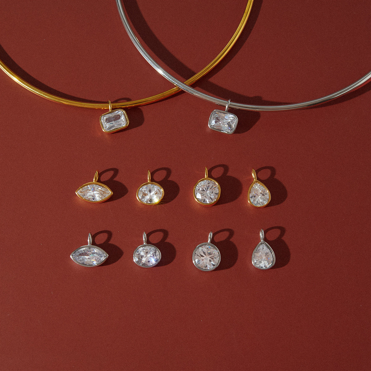 Zircon Choker Necklaces — styled view 02