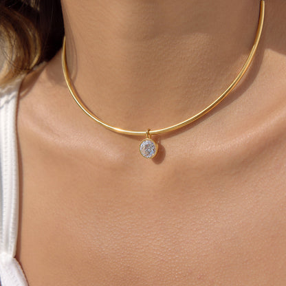 Zircon Choker Necklaces — flat lay 03