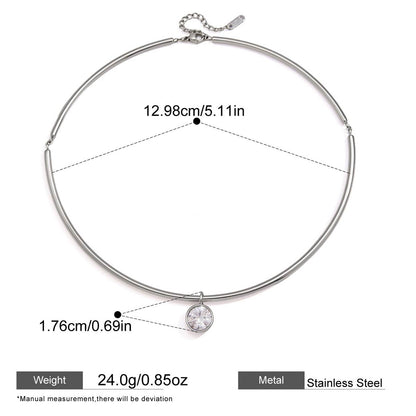 Zircon Choker Necklaces — dimensions and size reference 08