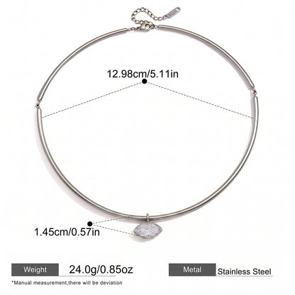 Zircon Choker Necklaces — dimensions and size reference 09