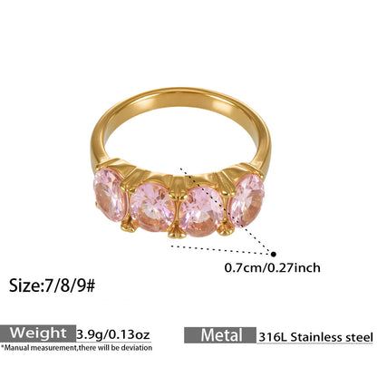 Assorted Heart Pearl and Zircon Rings — dimensions and size reference 07