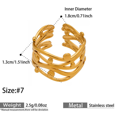 Openwork Geometric Rings — dimensions and size reference 09