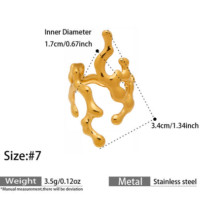 Openwork Geometric Rings — dimensions and size reference 13