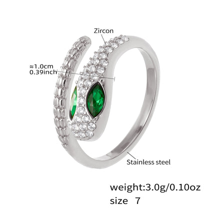 Ocean Motif Zircon Ring — dimensions and size reference 07
