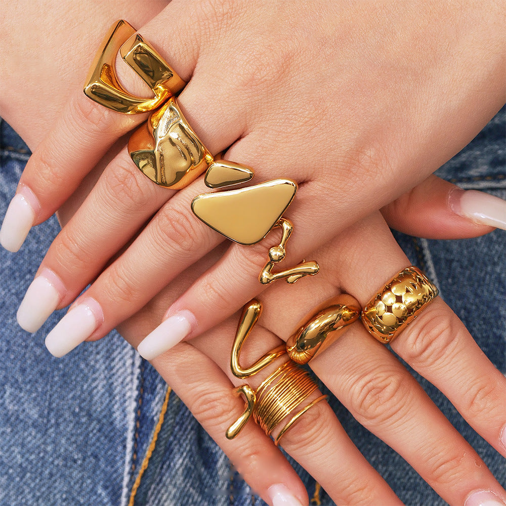 Assorted Sculptural Open Rings — design overview 01