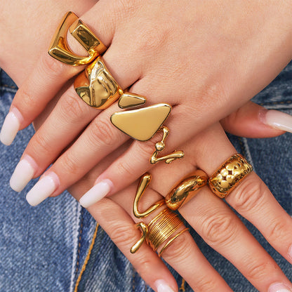 Assorted Sculptural Open Rings — design overview 01