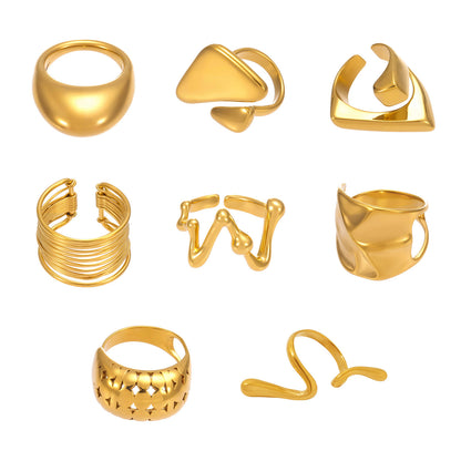 Assorted Sculptural Open Rings — design overview 05