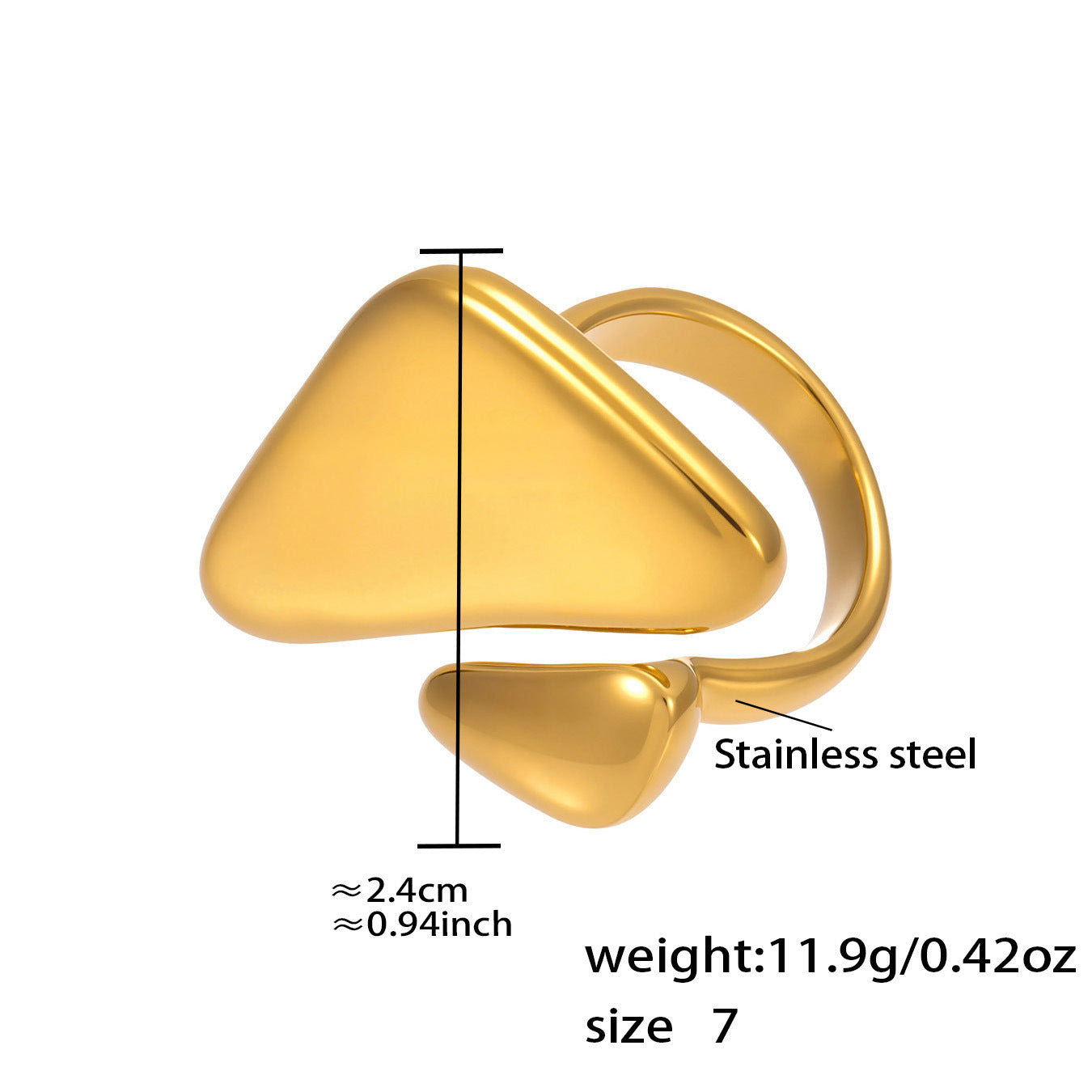 Assorted Sculptural Open Rings — dimensions and size reference 06