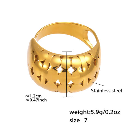 Assorted Sculptural Open Rings — dimensions and size reference 11