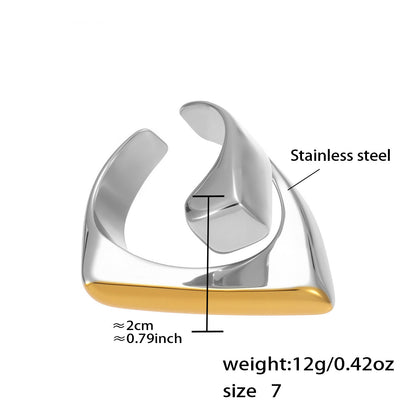 Assorted Sculptural Open Rings — dimensions and size reference 17