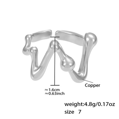 Assorted Sculptural Open Rings — dimensions and size reference 19
