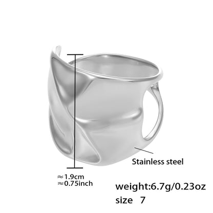 Assorted Sculptural Open Rings — dimensions and size reference 21
