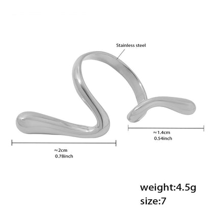 Assorted Sculptural Open Rings — dimensions and size reference 23