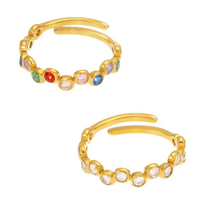 Multicolor Zircon Open Rings — design overview 05