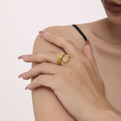 Heart Zircon Wrap Rings — flat lay 04