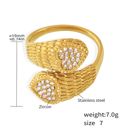 Heart Zircon Wrap Rings — dimensions and size reference 07