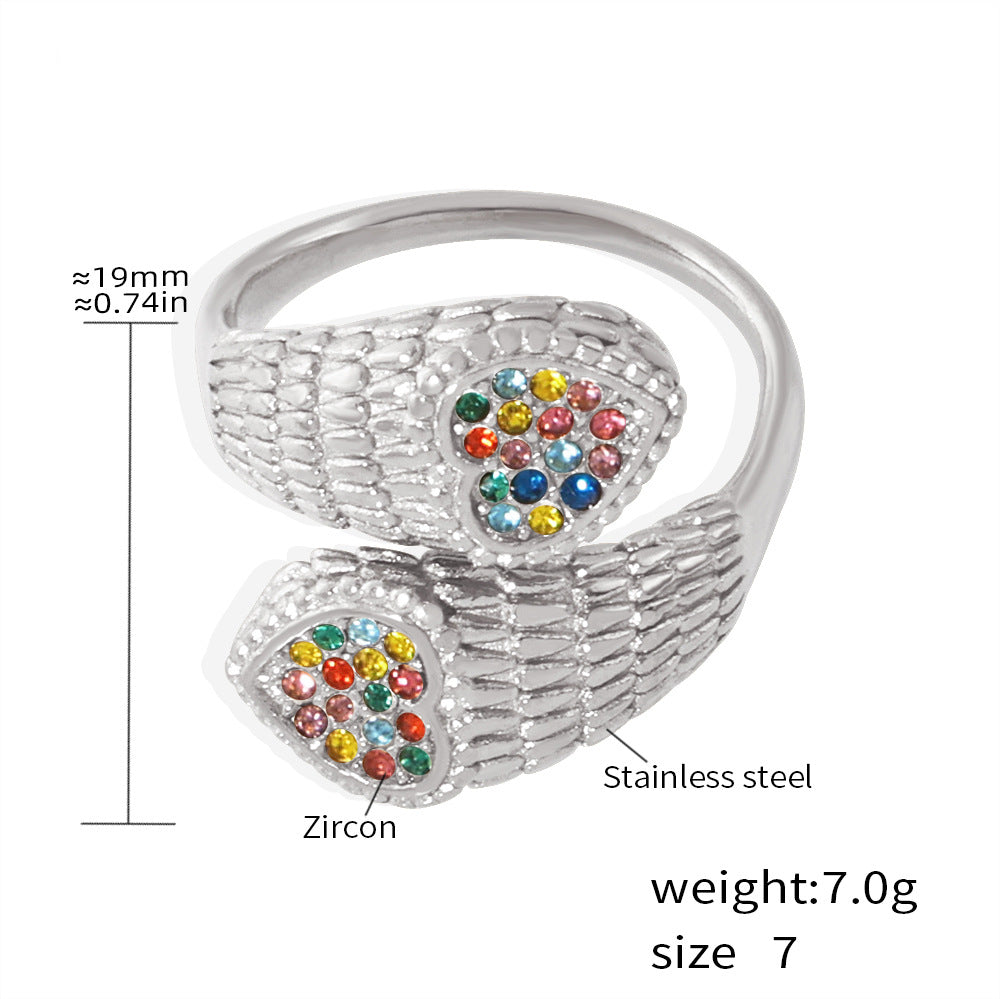 Heart Zircon Wrap Rings — dimensions and size reference 08