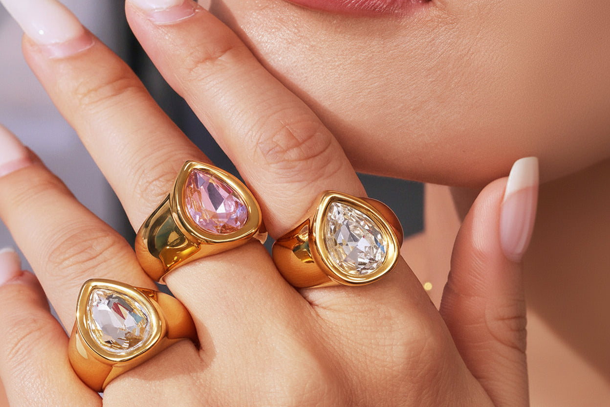 Faceted Stone Statement Rings — design overview 01