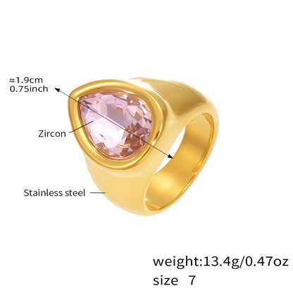Faceted Stone Statement Rings — dimensions and size reference 07