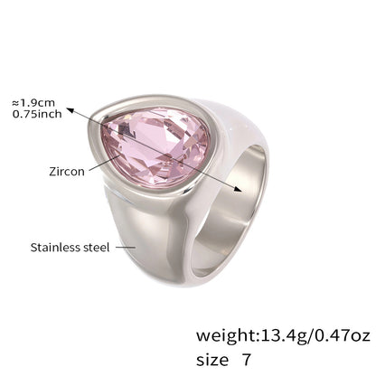 Faceted Stone Statement Rings — dimensions and size reference 09
