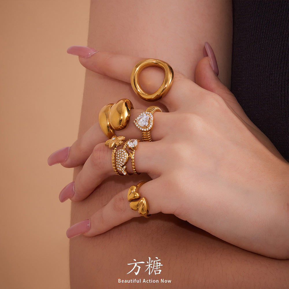 Assorted Heart and Smooth Rings — styled view 03