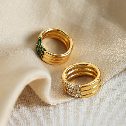 Multiband Czech Stone Rings — flat lay 04