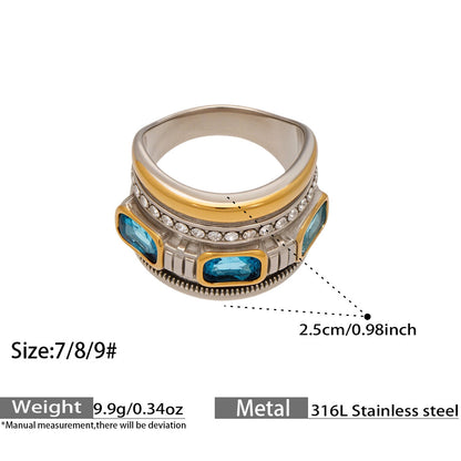 Rectangular Stone Statement Rings — dimensions and size reference 07
