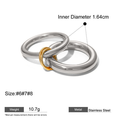 Assorted Stacking Pearl and Zircon Rings — dimensions and size reference 21