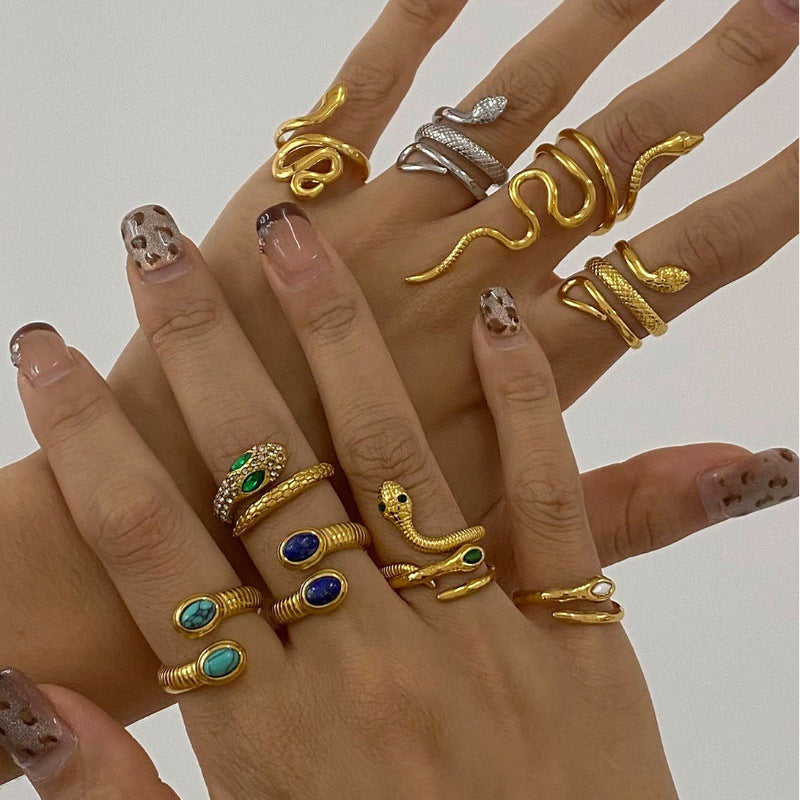 Assorted Snake Rings — styled view 03