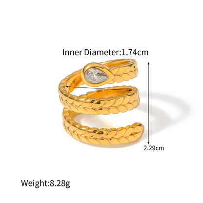 Assorted Snake Rings — dimensions and size reference 12
