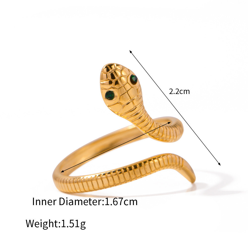 Assorted Snake Rings — dimensions and size reference 15