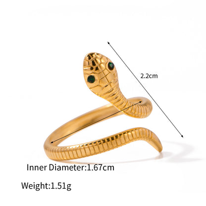 Assorted Snake Rings — dimensions and size reference 15