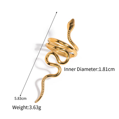 Assorted Snake Rings — dimensions and size reference 16