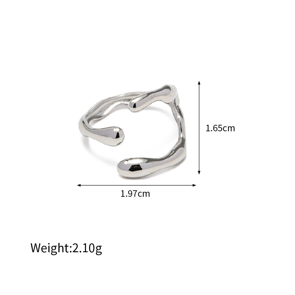 Silver-Tone Sculptural Open Rings — dimensions and size reference 06