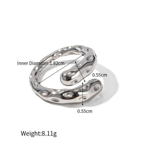 Silver-Tone Sculptural Open Rings — dimensions and size reference 09