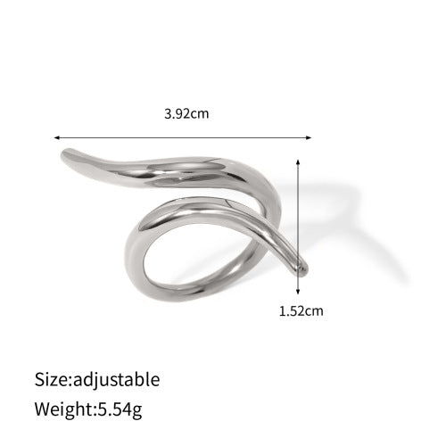Silver-Tone Sculptural Open Rings — dimensions and size reference 11
