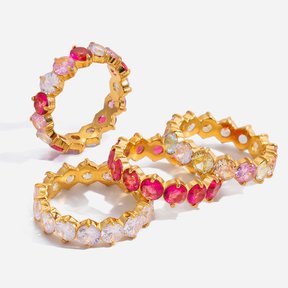 Multicolor Zircon Eternity Rings — design overview 01