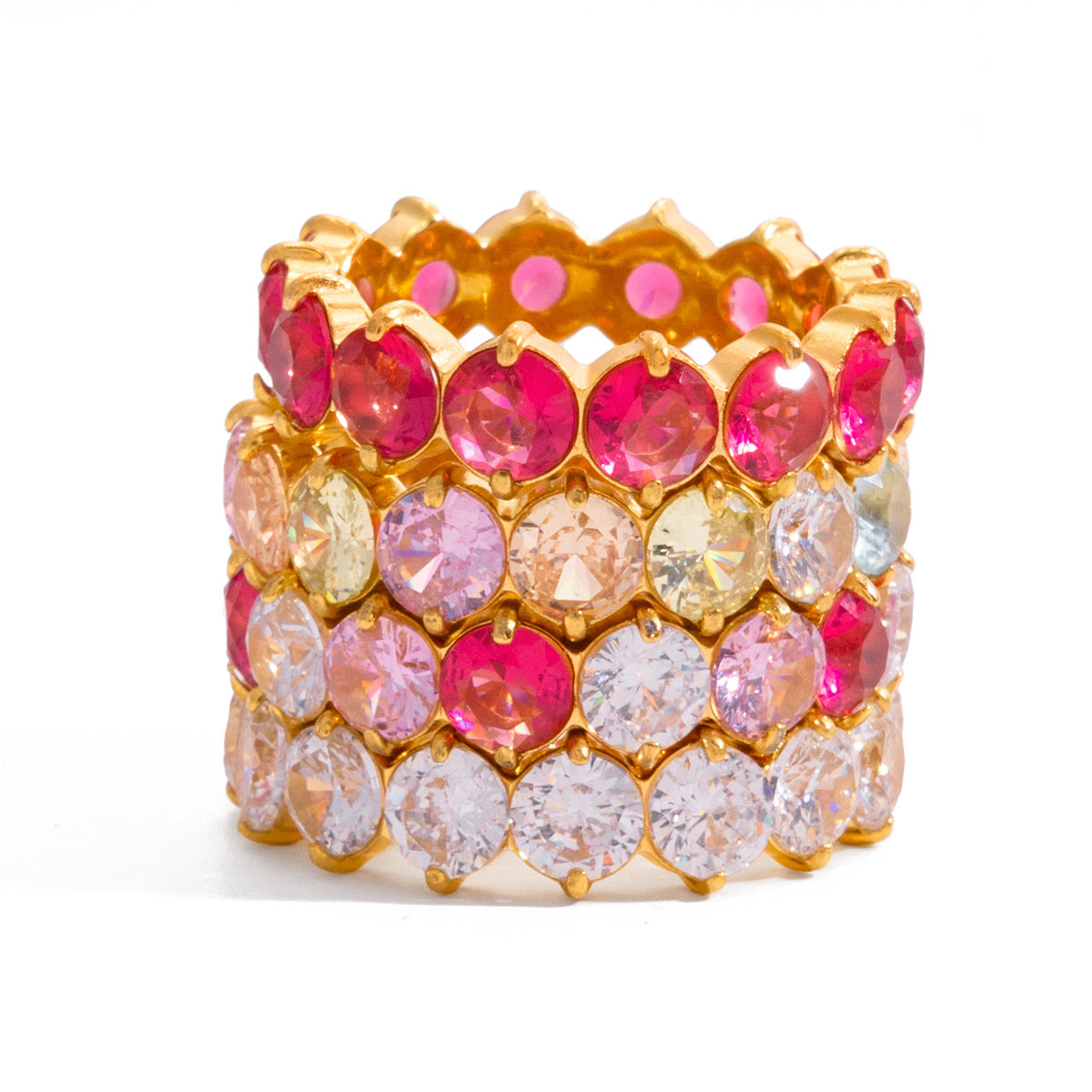 Multicolor Zircon Eternity Rings — design overview 05