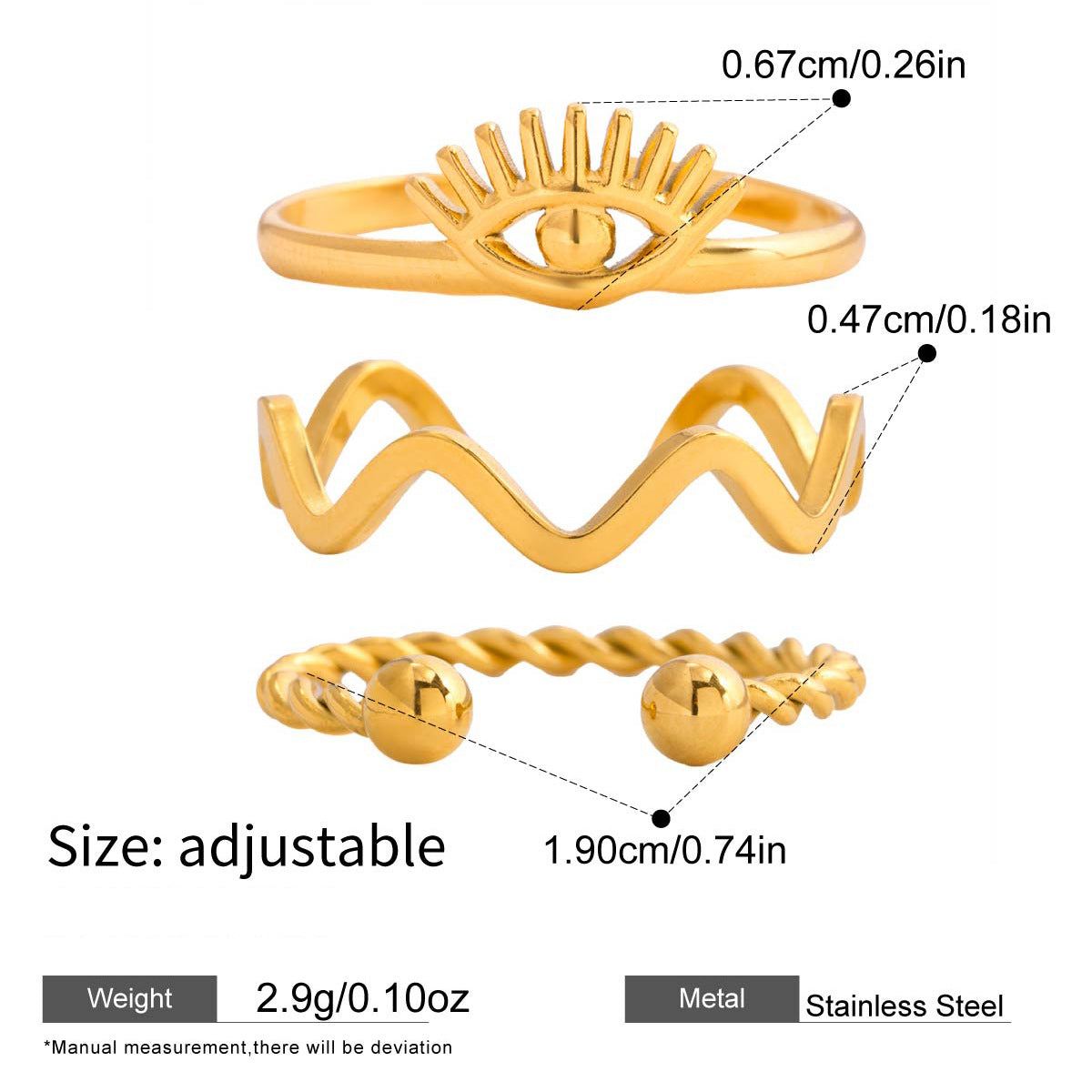Evil Eye Ring — dimensions and size reference 09