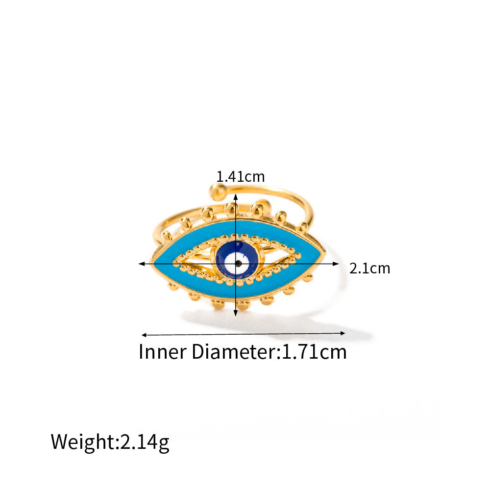 Evil Eye Ring — dimensions and size reference 11