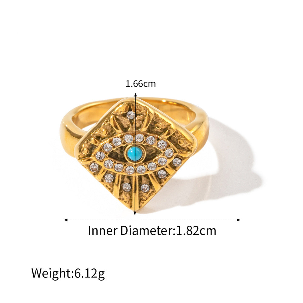Evil Eye Ring — dimensions and size reference 12